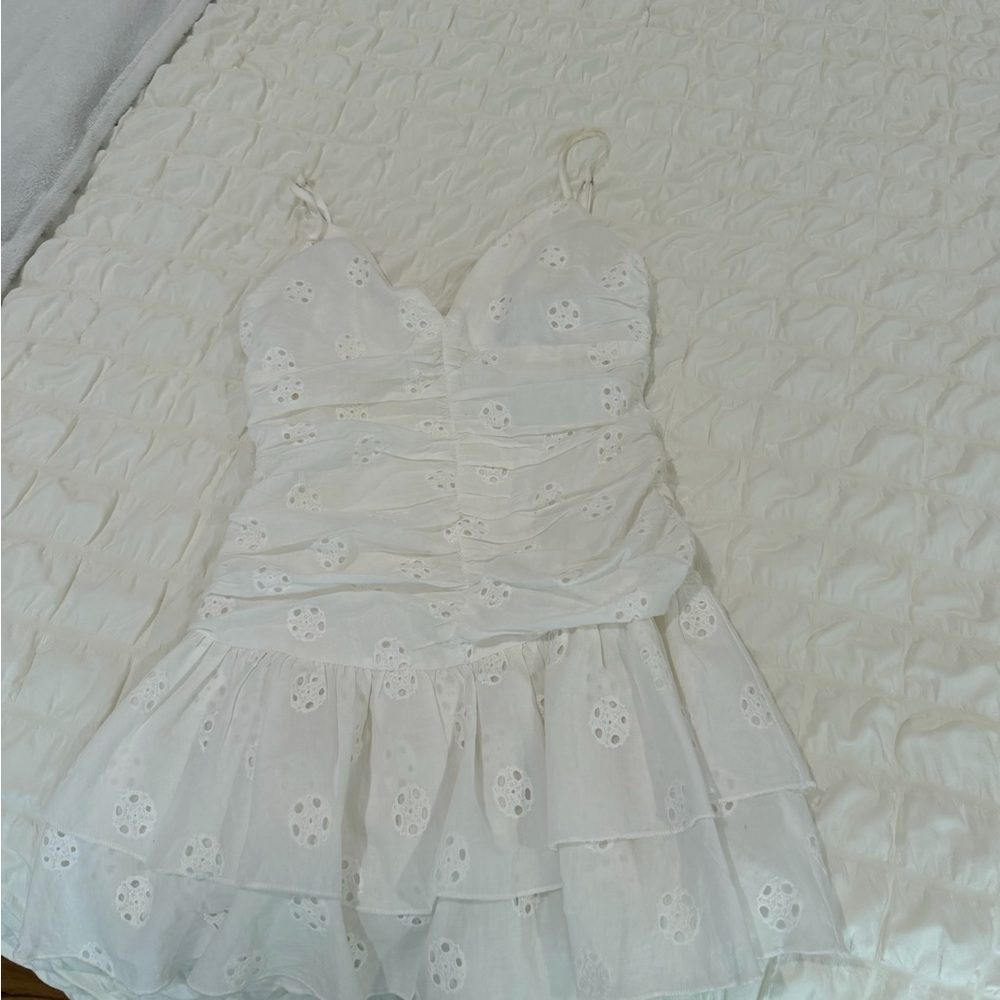 Princess Polly White Eyelet Mini Sundress